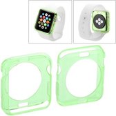 Apple Watch 38mm transparant TPU hoesje case frontje Groen