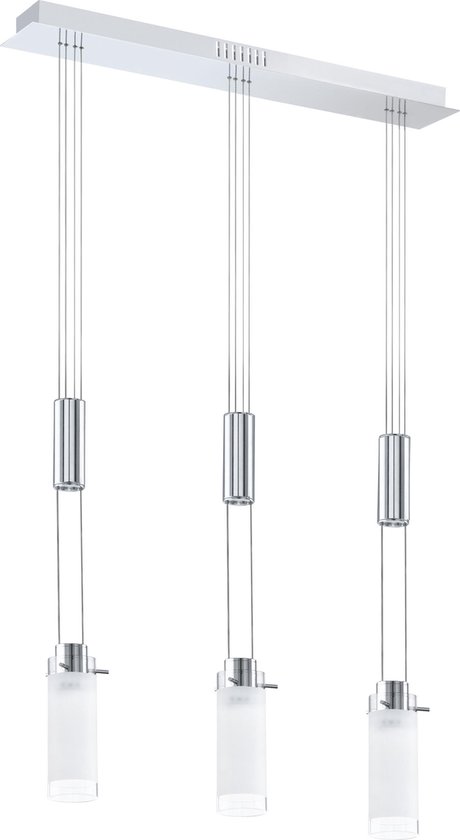 Hanglamp Smoke Glas– Verstelbaar – 3 Lichtpunten- Staven Goud