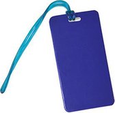 Kofferlabel / bagagelabel Blauw met QR-code