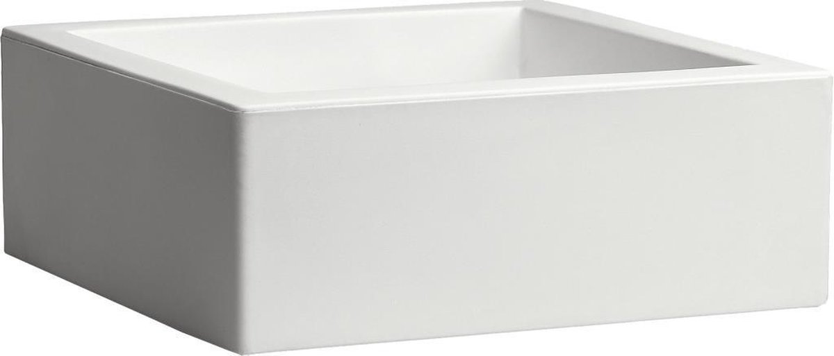 Bloembak Balkonbak Minos 25x25x12cm WIT Nicoli