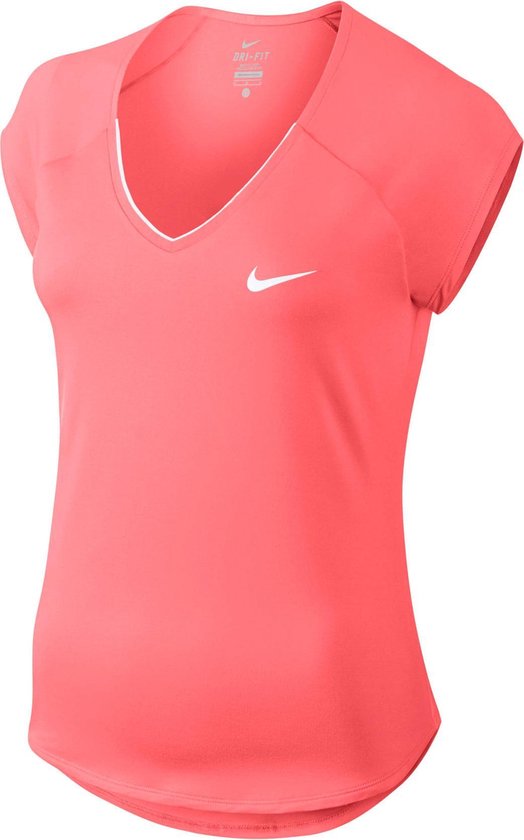 Verloren plek Spijsverteringsorgaan Nike Pure Tennis Sportshirt performance - Maat S - Vrouwen - roze | bol.com