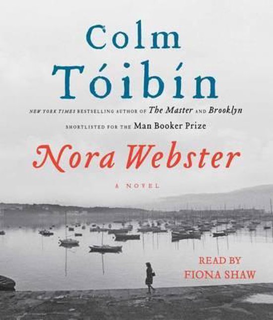 Boek "Nora Webster" van Colm Tóibín, genomineerd voor de Man Booker Prize. De achtergrond is een haven vol boten.
