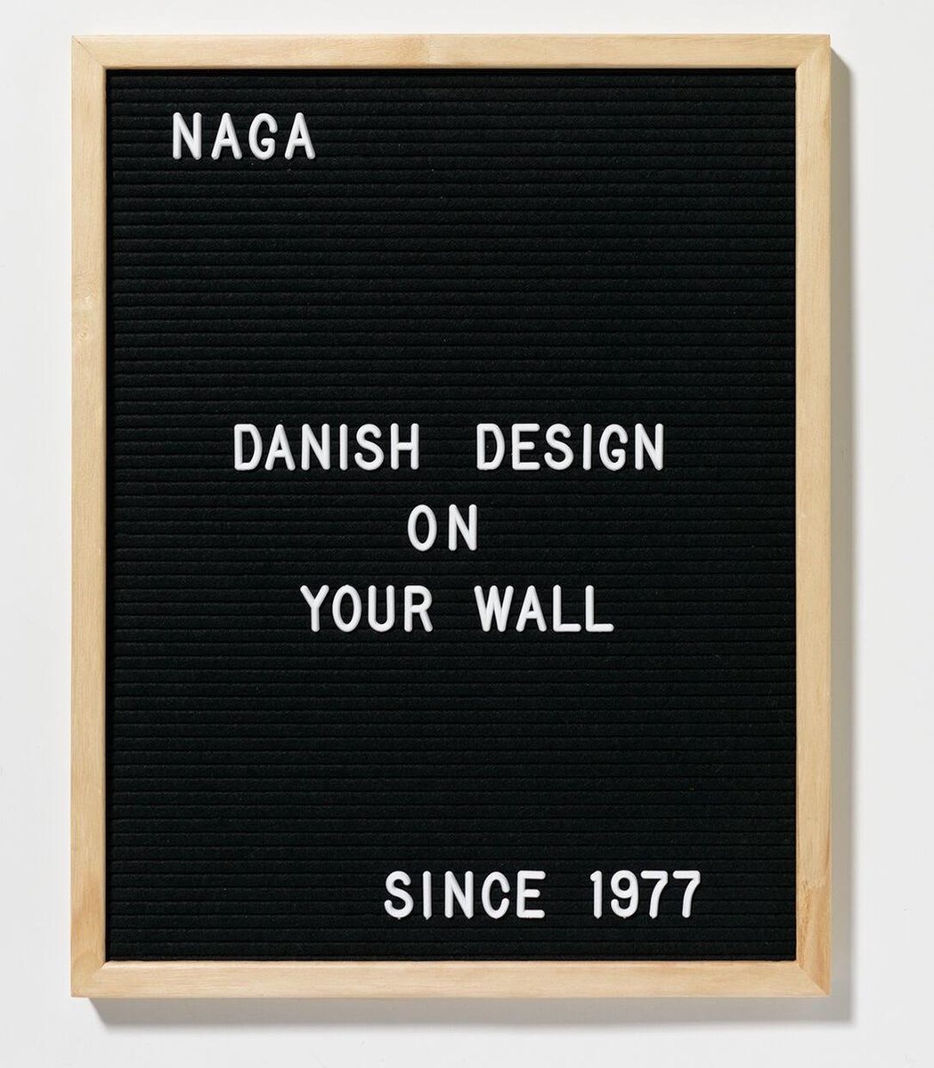 NAGA  Letterbord 40x50cm houten lijst