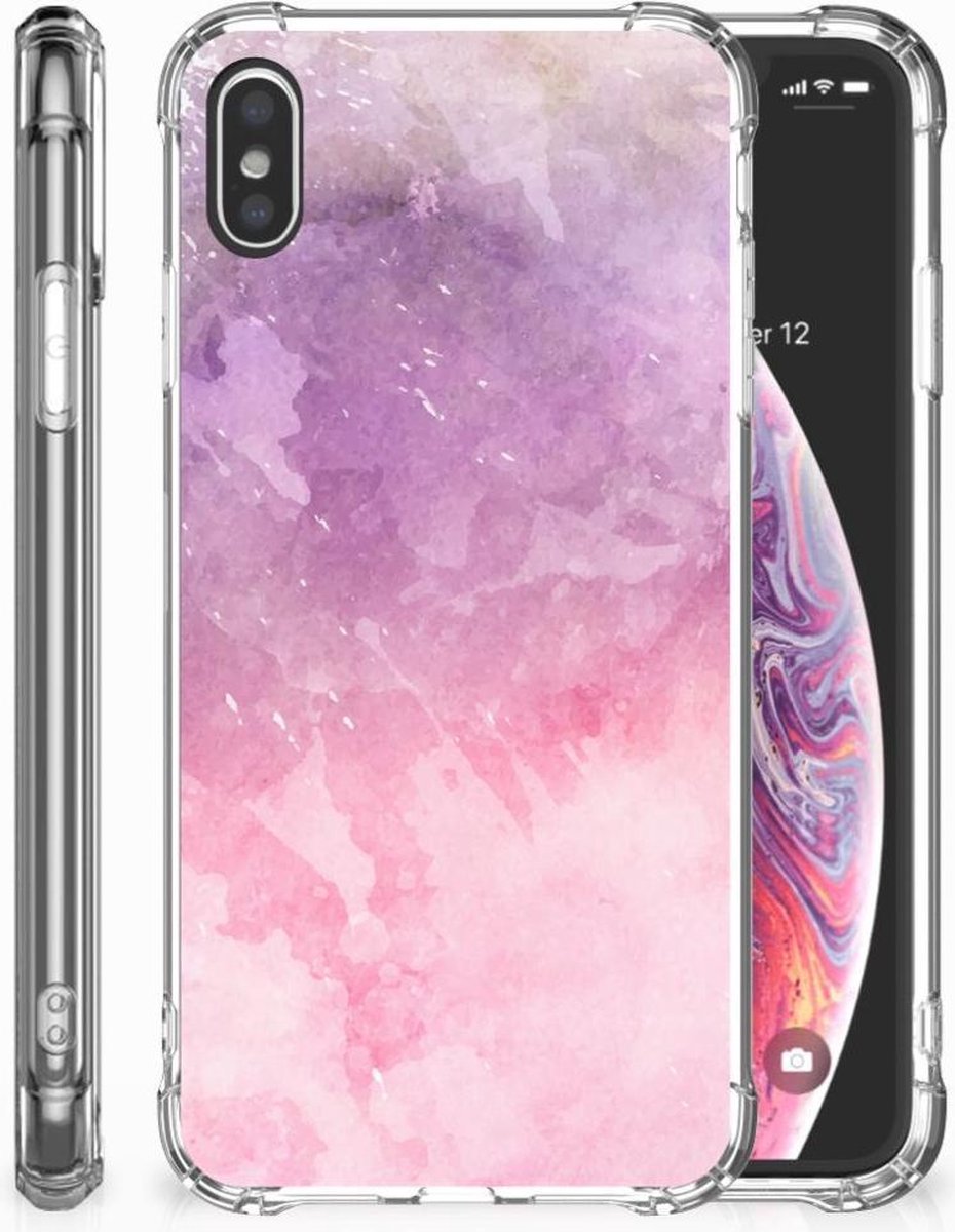 Back Cover Apple iPhone Xs Max Pink Purple Paint