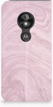 Motorola Moto E5 Play Standcase Hoesje Marble Pink