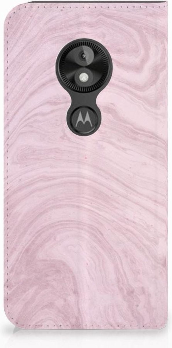 Motorola Moto E5 Play Standcase Marble Pink - Origineel Cadeau Vriendin