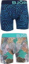 Björn Borg - 2-pack Layer & Painted Animal Boxershorts - S