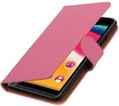 Bookstyle Wallet Case Hoesjes voor Wiko Rainbow Jam Roze