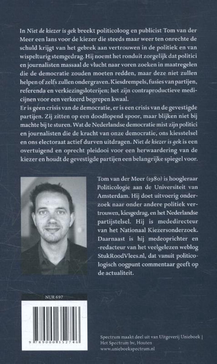 Niet de kiezer is gek - back cover