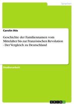 Geschichte der Familiennamen vom Mittelalter bis zur Französischen Revolution - Der Vergleich zu Deutschland