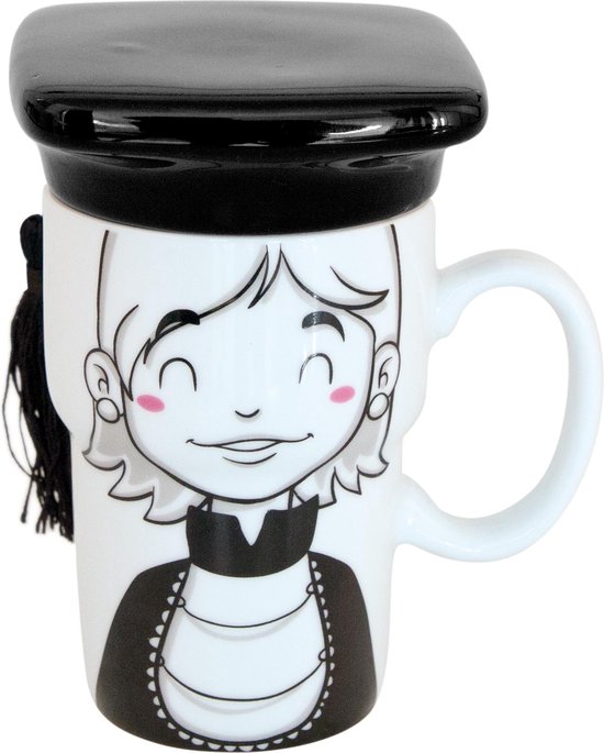 Uatt Graduation - Beker - Geslaagd - Meisje - Zwart/Wit