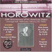 Horowitz: American Debut At Carnegie Hall