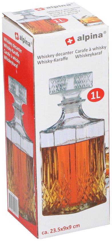 Alpina Whiskey Karaf - 1L - Glas - Alpina