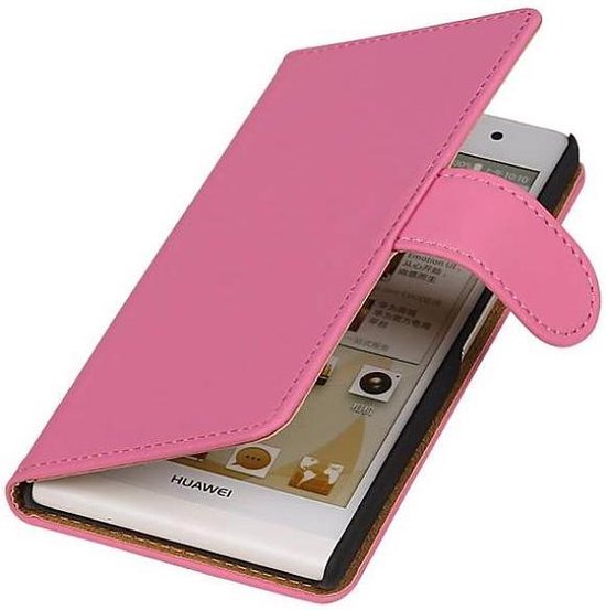 pijn veiligheid Regeringsverordening Bookstyle Wallet Case Hoesje voor Huawei Ascend P7 Roze | Bestel nu!