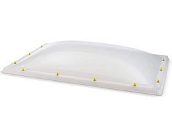 Skylux acrylaat lichtkoepel enkelwandig - opaal 0400 x 0700 mm
