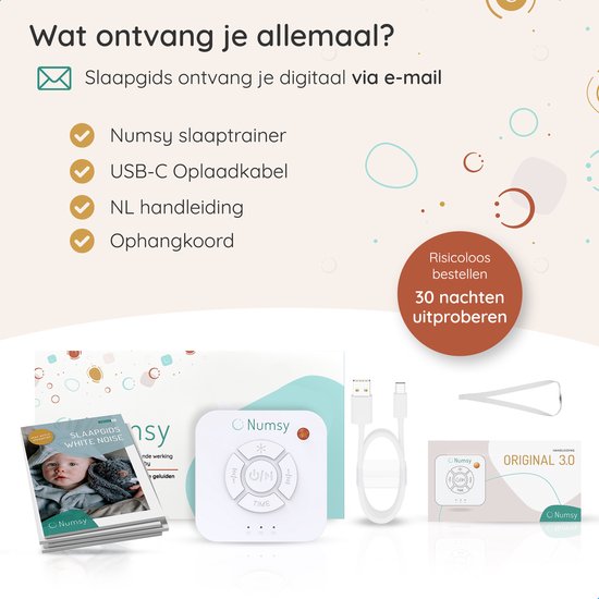Numsy Original 3 White Noise Machine Baby - Witte Ruis Apparaat