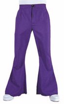 Costume des années 80 et 90 | Barry White Soul Pants Wide Leg Purple Homme | Petit | Costume de carnaval | Déguisements