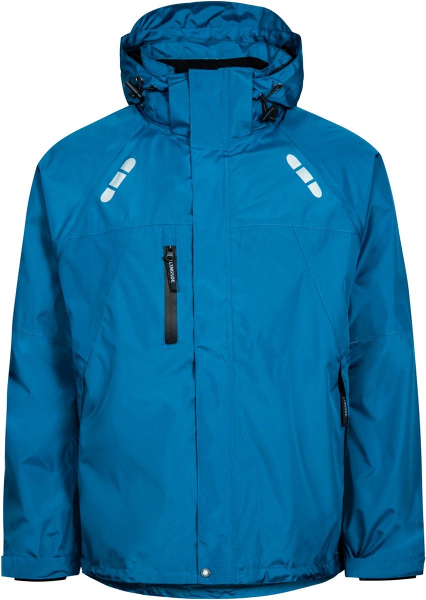 Blauwe ademende regenjas van Lyngsøe Rainwear