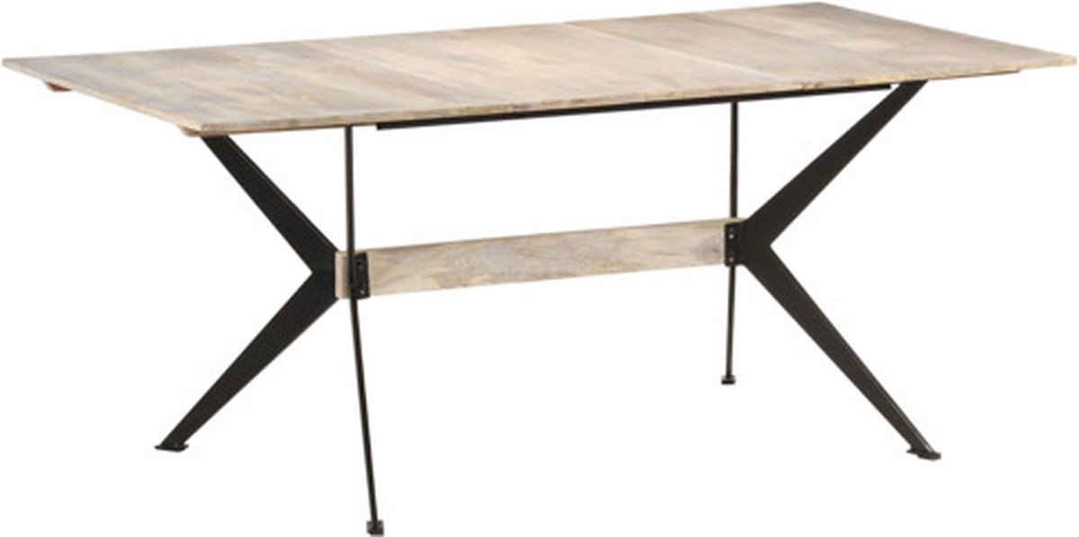 vidaXL - Eettafel - 180x90x76 - cm - massief - mangohout