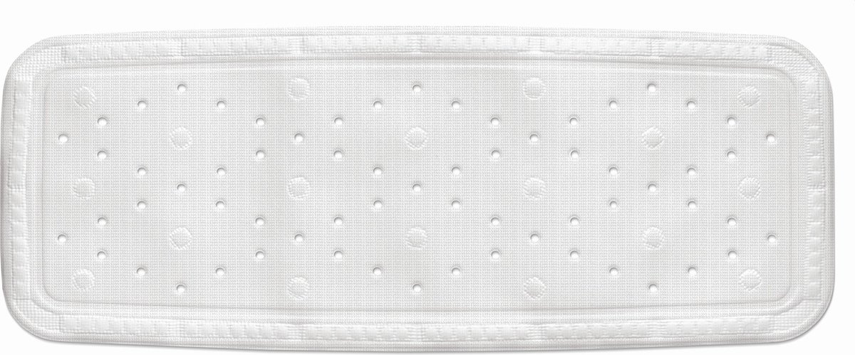 Ikado Antislip badmat in pvc, wit 36 x 92 cm