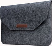 Mobigear Envelope - Vilt Laptop Sleeve 12 inch Klittenband Sluiting - Zwart