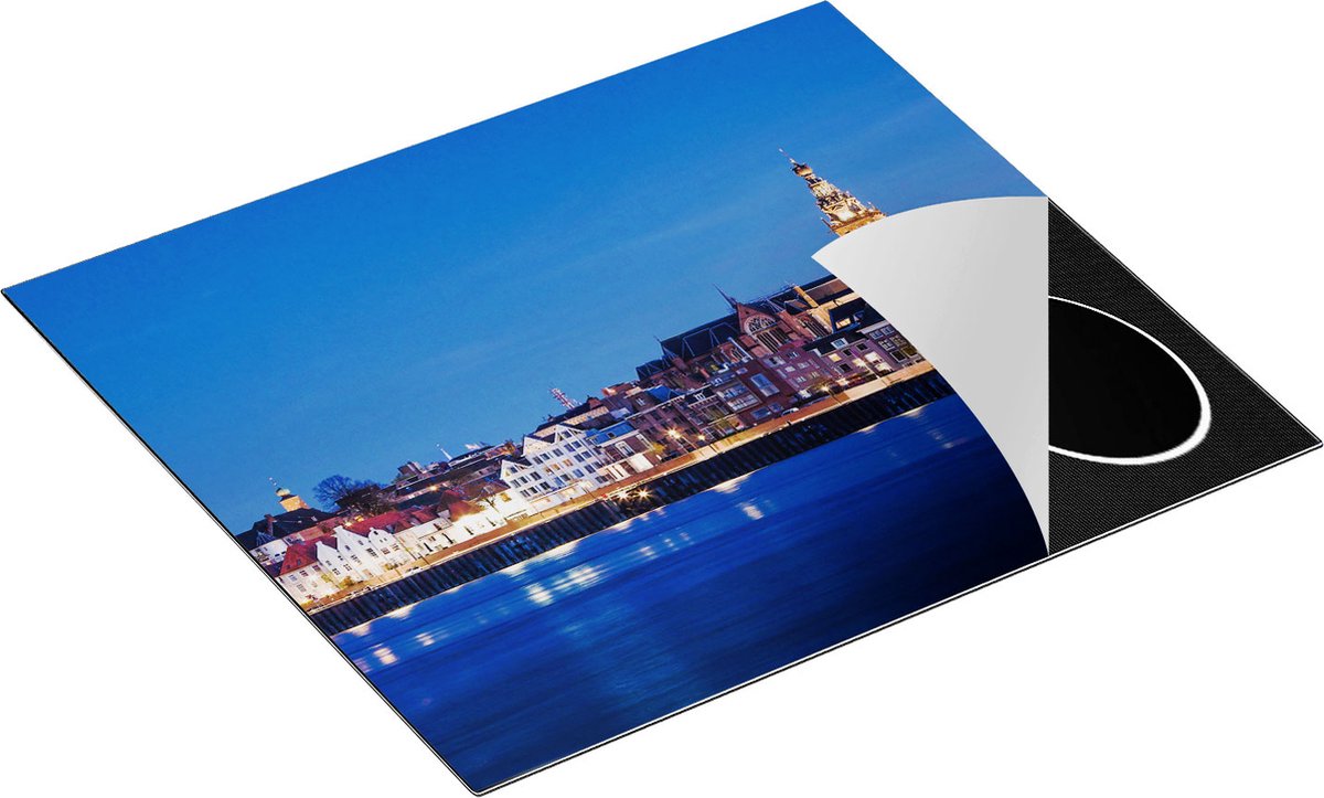 Chefcare Inductie Beschermer Nijmegen Skyline met de Waal Rivier - 59x51 cm - Afdekplaat Inductie - Kookplaat Beschermer - Inductie Mat