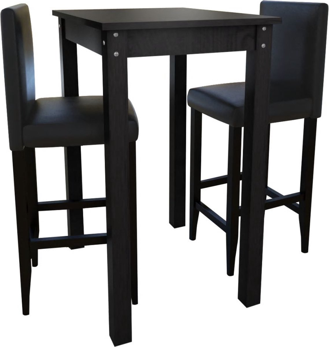 Medina Bartafel met 2 barkrukken zwart