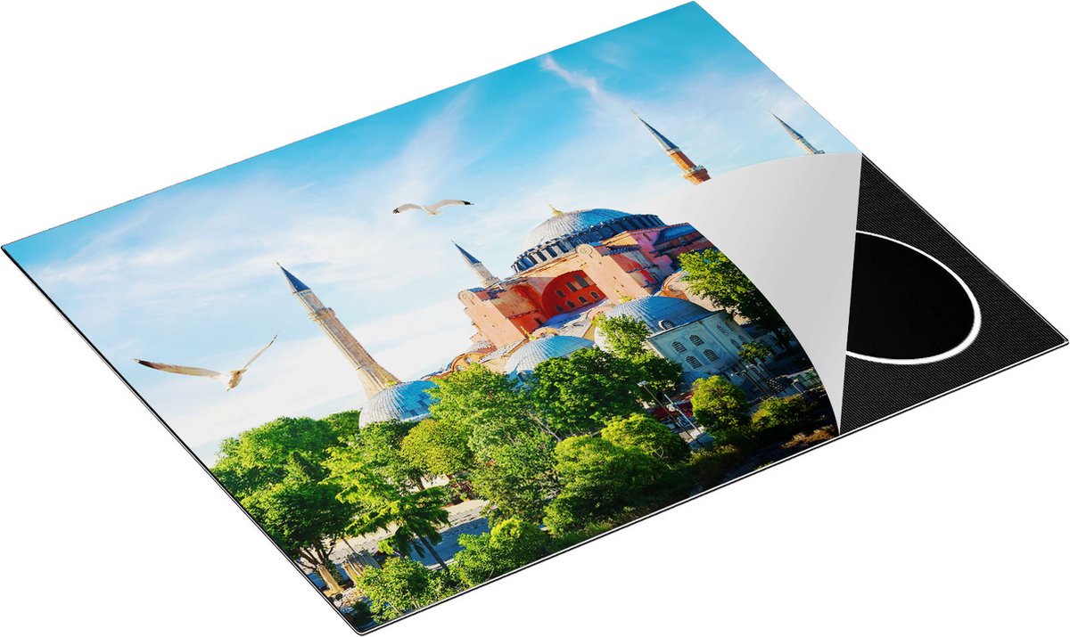Chefcare Inductie Beschermer Hagia Sophia Moskee in Istanbul - 65x52 cm - Afdekplaat Inductie - Kookplaat Beschermer - Inductie Mat