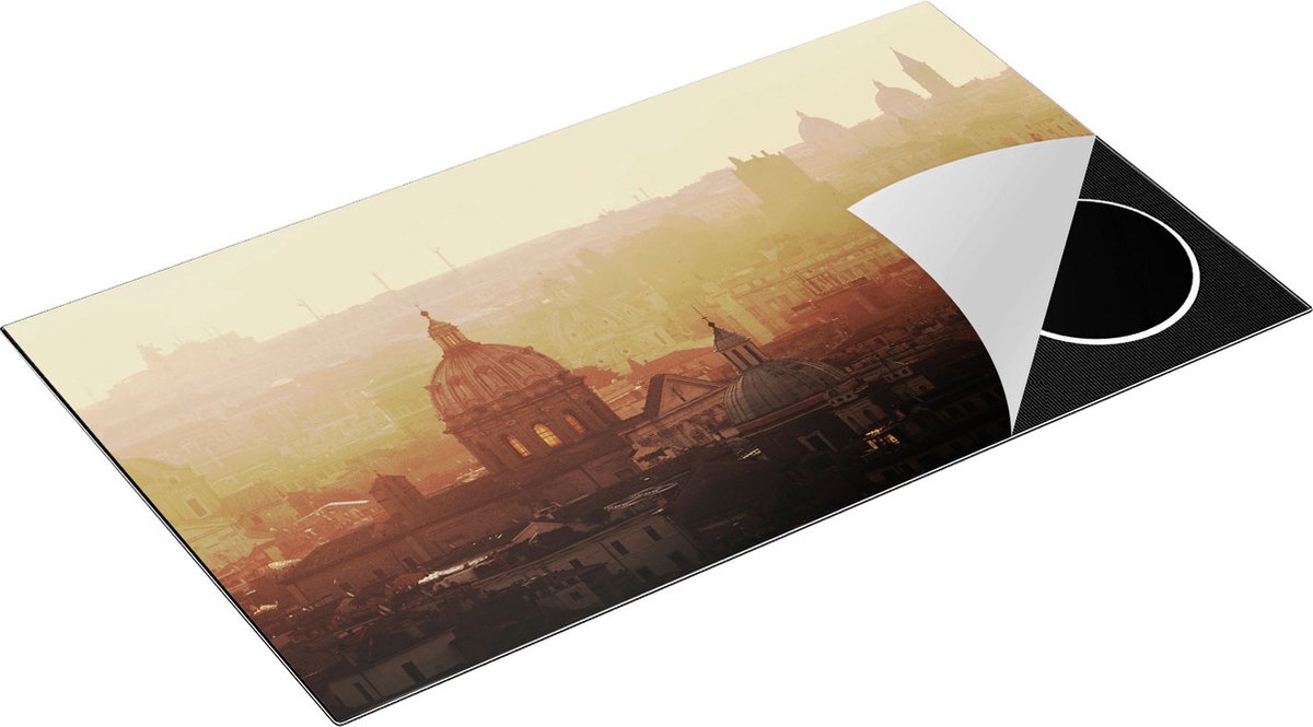 Chefcare Inductie Beschermer Rome Stad bij Zonsopgang - 90x55 cm - Afdekplaat Inductie - Kookplaat Beschermer - Inductie Mat