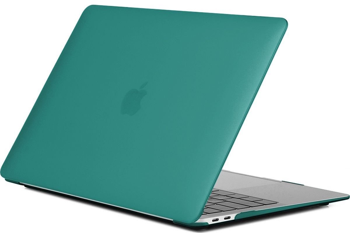 Mobigear Laptophoes geschikt voor Apple MacBook Air 13 Inch (2018-2020) Hoes Hardshell Laptopcover MacBook Case | Mobigear Matte - Donkergroen - Model A1932 / A2179 / A2337