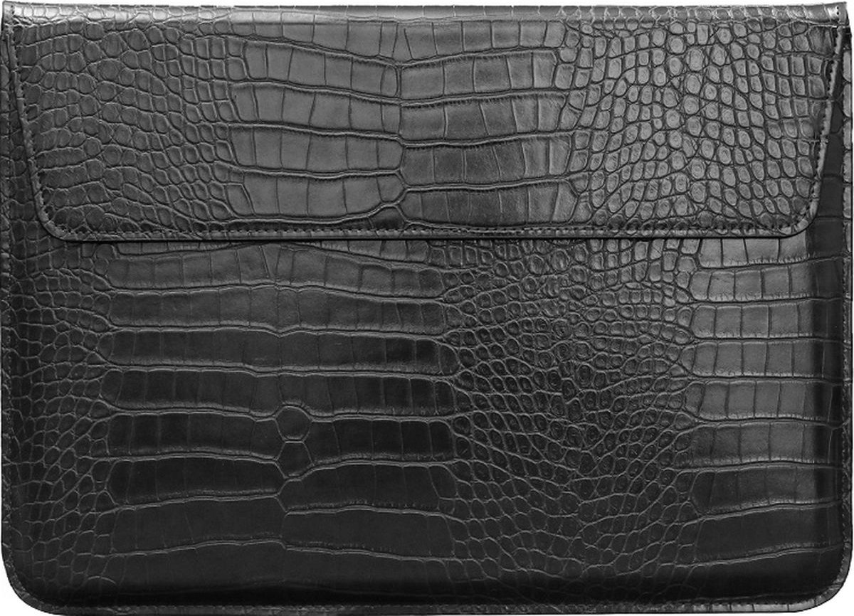 Mobigear Laptophoes geschikt voor Laptop | Mobigear Envelope Croco Sleeve 13 inch Laptop hoes - Zwart