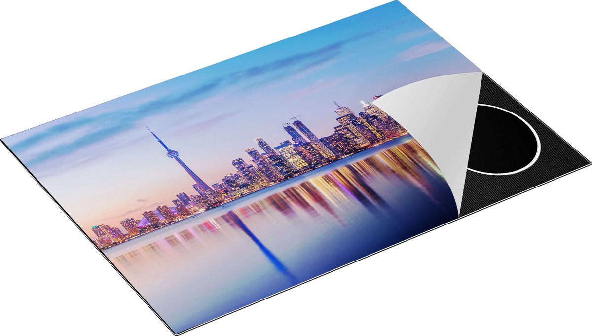 Chefcare Inductie Beschermer Toronto Skyline in Canada - 75x52 cm - Afdekplaat Inductie - Kookplaat Beschermer - Inductie Mat