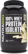 NutraBio Isolat de protéine de lactosérum - Vanille Alpine - 900 grammes