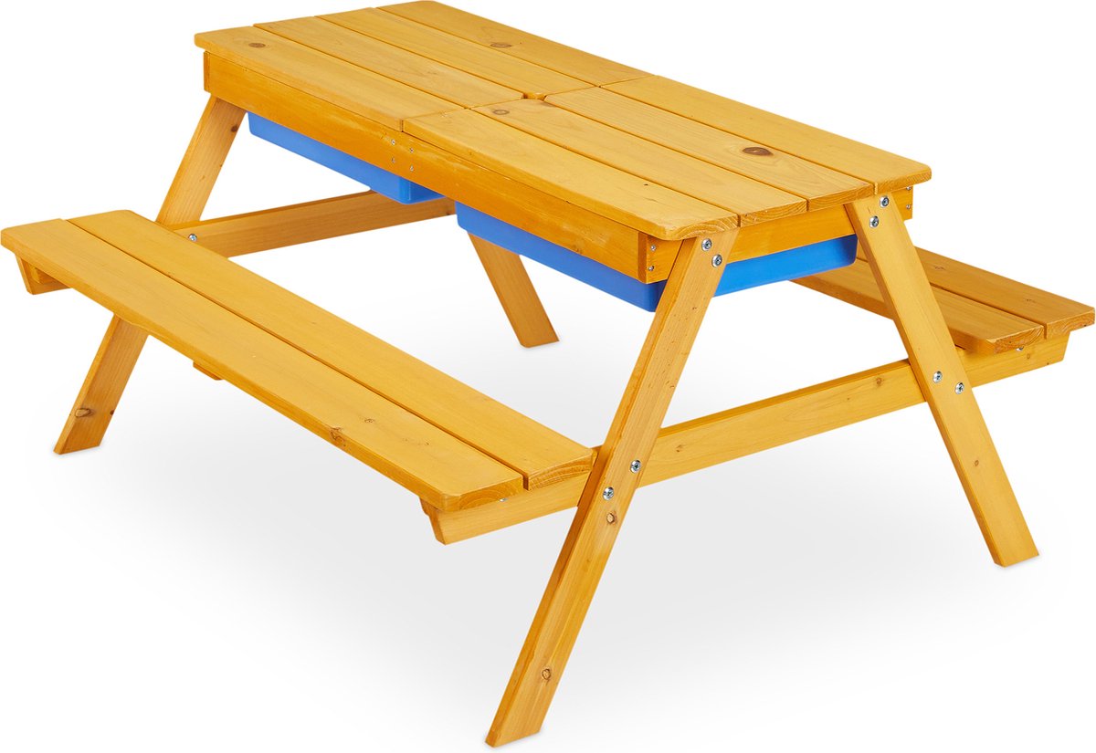 Picknickset Sit & Play - Plastic Picknicktafel Parasol | 4 kinderen