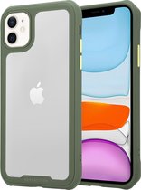 geschikt voor Apple iPhone 12 / 12 Pro - 6.1 inch full protection case - groen