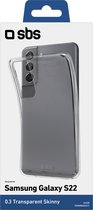 SBS Skinny Telefoonhoesje geschikt voor Samsung Galaxy S22 Hoesje Flexibel TPU Backcover - Transparant