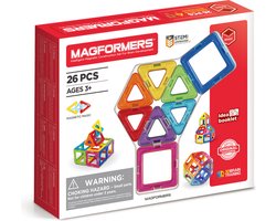 Magformers Basic Set Line- bouwset 26 stuks- magnetisch speelgoed- speelgoed 3,4,5,6,7 jaar jongens en meisjes– Montessori speelgoed- educatief speelgoed- constructie speelgoed