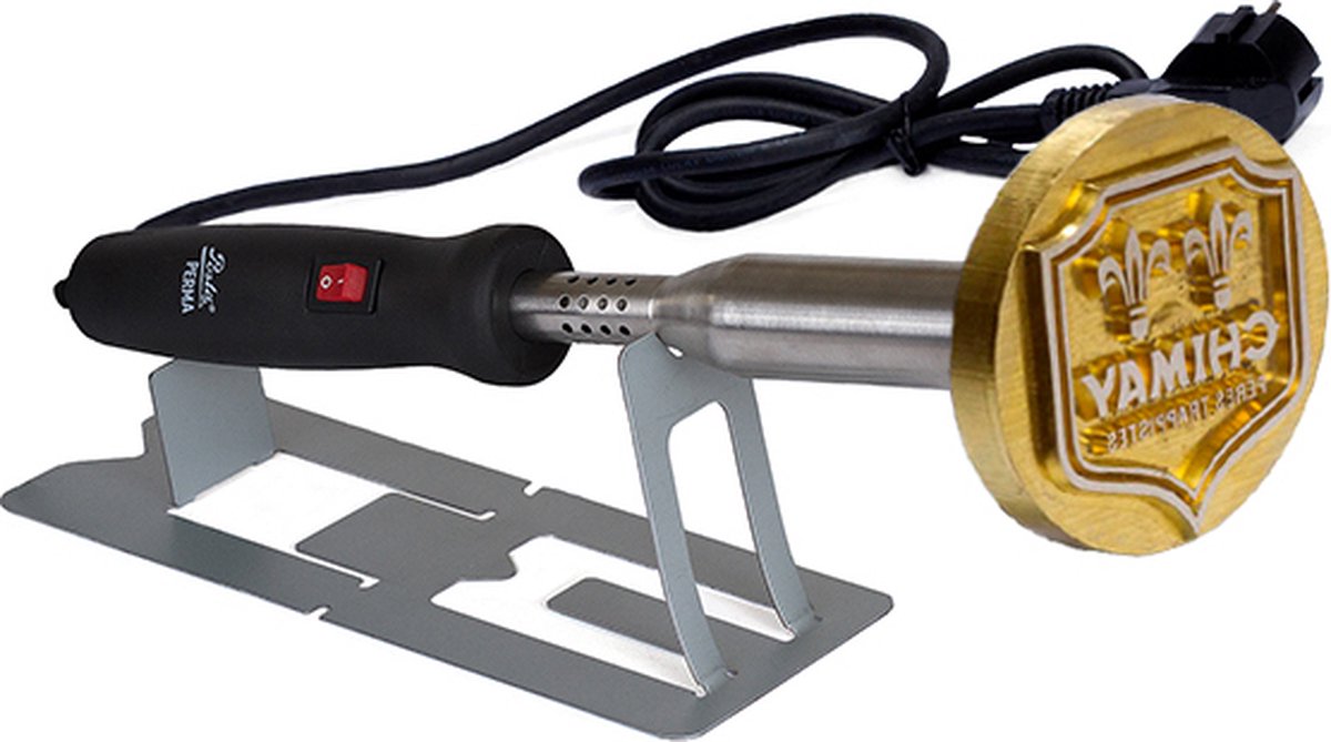 Elektrische Brandstempel | Ø80mm-300 Watt-Messing-E/F-stekker (Benelux) | Posta Perma