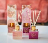 Riverdale geurstokjes - boutique - Set van 2 Heerlijke Luxe Geuren Magnolia & Iris - Peony Rose & Pink Suede