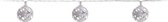 Witte kerstverlichting - 9 LED kerstballen - lichtsnoer - 170 cm