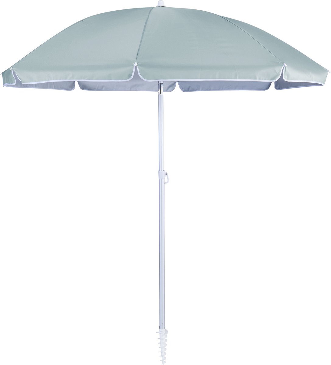 NATERIAL- Parasol VALI - Ronde parasol - ø 200 cm - 3,14 m² - 95% UV-bescherming - Kantelbaar - Met transporttas - Aluminium - Polyester - Watergroen