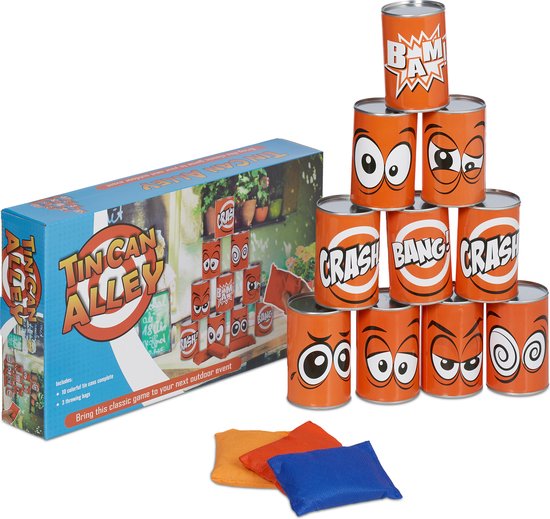 Relaxdays Jeu De Lancer Washer Toss – 6 Disques + 2 Cibles Pliables, Idéal Jardin, Plage, Famille & Anniversaire