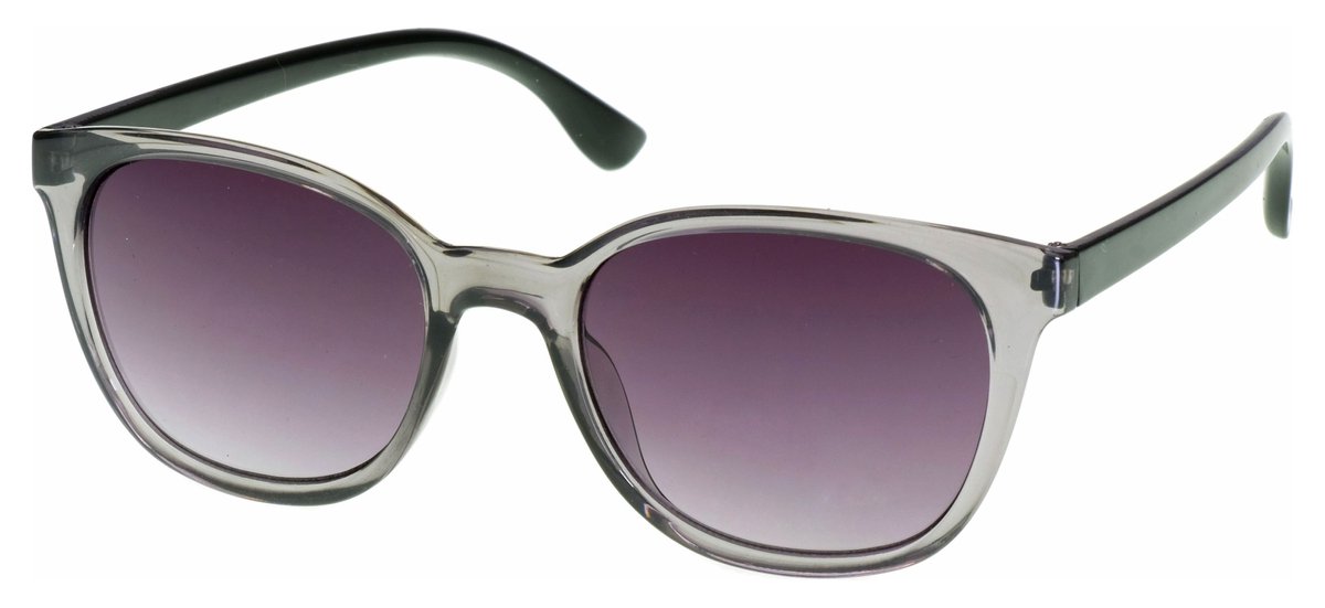 Hidzo Volwassen Cat-eye Zonnebril Grijs - UV 400 - Grijze Glazen - Inclusief Brillenkoker