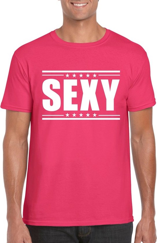 Sexy t shirt fuscia roze heren XXL bol