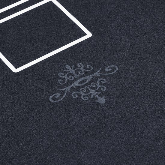 Thumbnail van een extra afbeelding van het spel Relaxdays pokerkleed - 100 x 60 cm - pokermat - speelkleed poker - met hoes - antislip - zwart