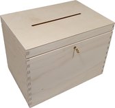 Boîte enveloppe avec serrure rectangle - Modèle bas - Idéale pour recevoir des enveloppes lors de mariages, fêtes de printemps, communions, ...