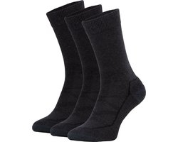 NOMAD® 3 Pack Coolmax Crew Wandelsokken | Maat 35-38 Grijs | Naadloos | Verkoelend | Verstevigde Teen & Hiel | Vochtafvoer | Medium demping | Elastische wreef band