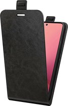 Xiaomi 12X/12 Flip Case (Down) Case - Just in Case - Solid Zwart - Similicuir