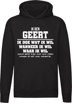 Geert | verjaardagkado | verjaardag kado | cadeau | grappig | jarig | Unisex | Trui | Sweater | Hoodie | Capuchon | Zwart