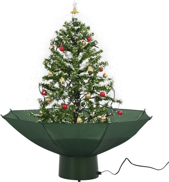 VidaLife Sapin de Noël enneigé avec pied de parasol 75 cm vert | bol.com